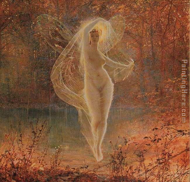 Autumn painting - John Atkinson Grimshaw Autumn art painting